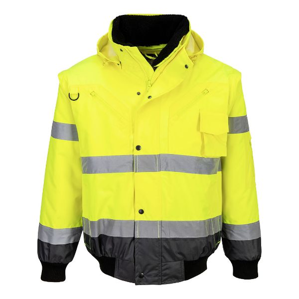 Picture of Hi-Vis Traffic Controller Vest C465 Yellow/Grey