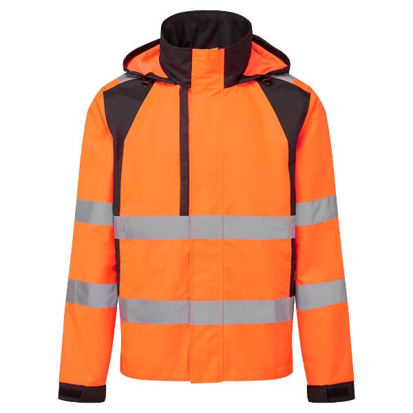 Picture of WX2 Hi-Vis Rain Jacket CD860 Orange/Black