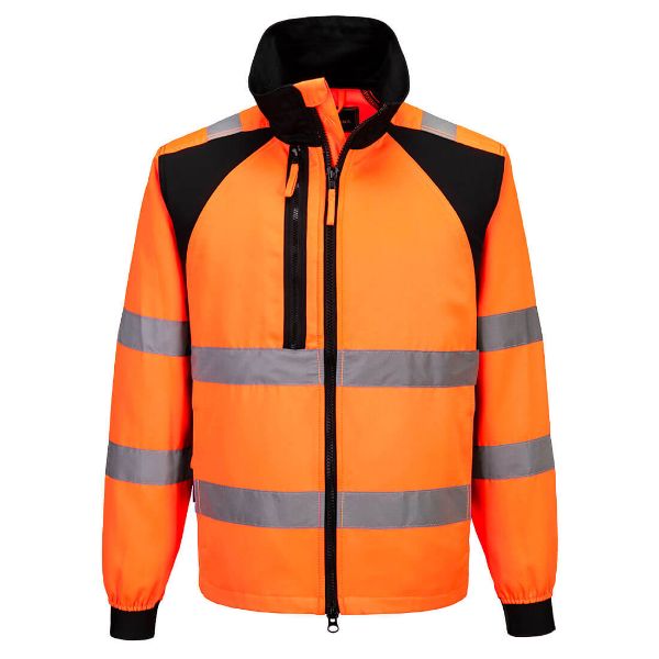 Picture of WX2 Hi-Vis Rain Jacket CD861 Orange/Black