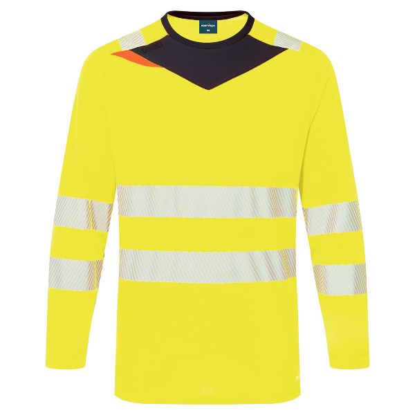 Picture of DX4 Hi-Vis T-Shirt L/S DX416 Yellow/Black