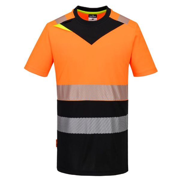 Picture of DX4 Hi-Vis T-Shirt S/S DX434 Orange/Black