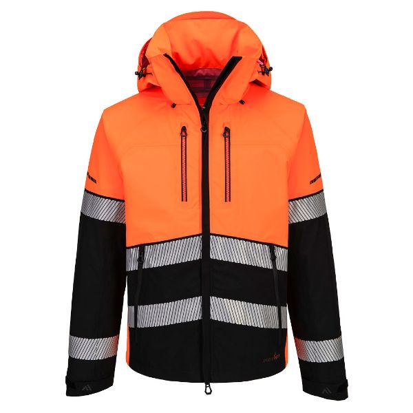 Picture of EVO Hi-Vis Rain Jacket EV465 Orange/Black