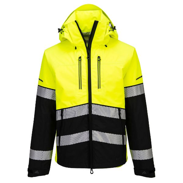 Picture of EVO Hi-Vis Rain Jacket EV465 Yellow/Black