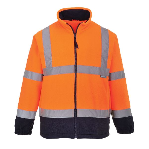 Picture of Hi-Vis Micro Fleece F301 Orange/Navy