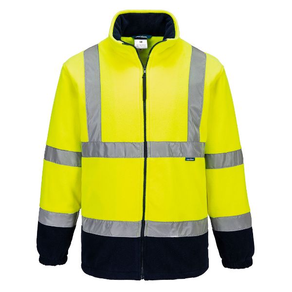Picture of Hi-Vis Micro Fleece F301 Yellow/Navy
