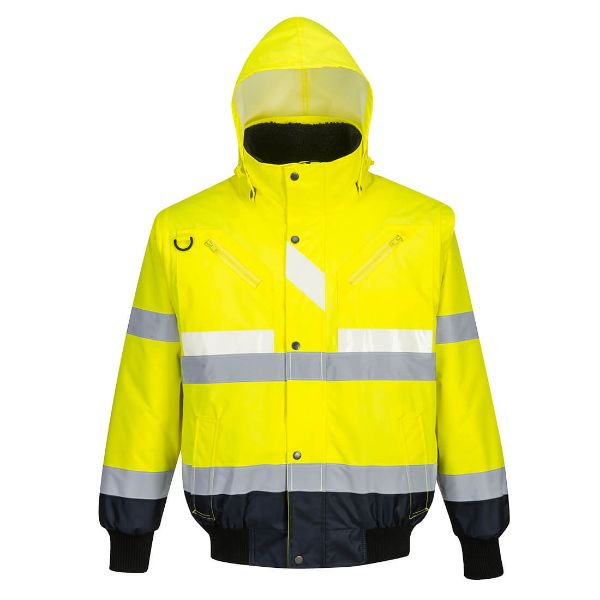 Picture of Hi-Vis 3-in-1 Jacket G465 Yellow/Navy