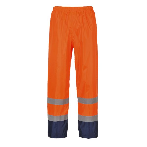 Picture of Ayr Hi-Vis Rain Trouser H444 Orange/Navy