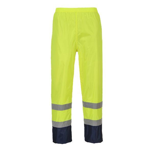 Picture of Ayr Hi-Vis Rain Trouser H444 Yellow/Navy