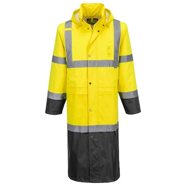 Picture of Truro Hi-Vis Rain Jacket H446 Yellow/Black