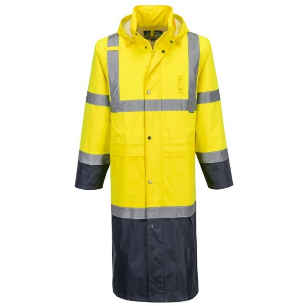 Picture of Truro Hi-Vis Rain Jacket H446 Yellow/Navy