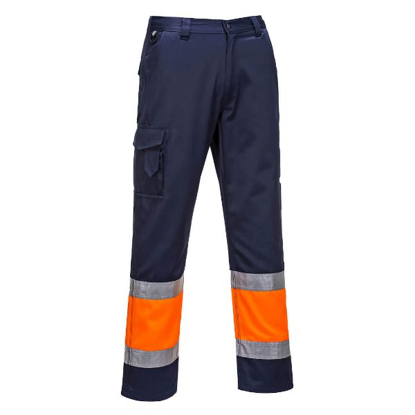 Picture of Hi-Vis Service Trouser L049 Orange/Navy