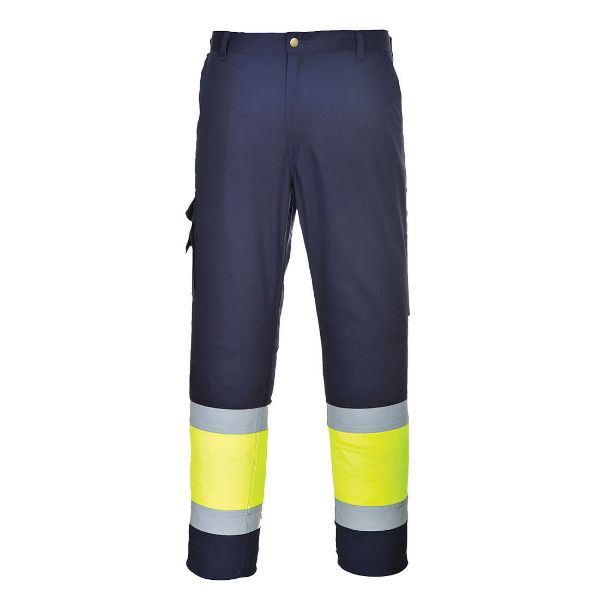 Picture of Hi-Vis Service Trouser L049 Yellow/Navy