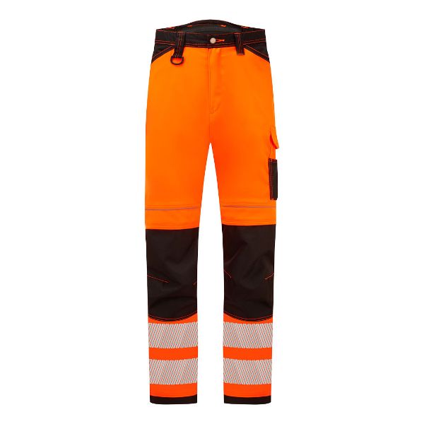 Picture of PW3 Hi-Vis Work Trouser PW303 Orange/Black
