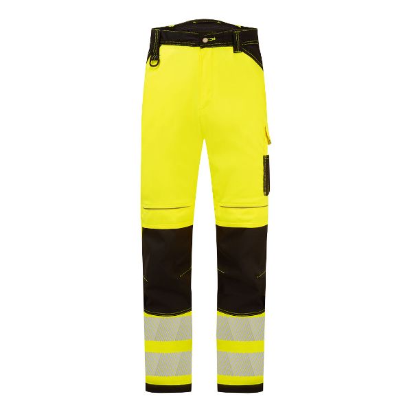 Picture of PW3 Hi-Vis Work Trouser PW303 Yellow/Black