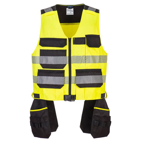 Picture of PW3 Hi-Vis Class 1 Tool Vest PW308 Yellow/Black