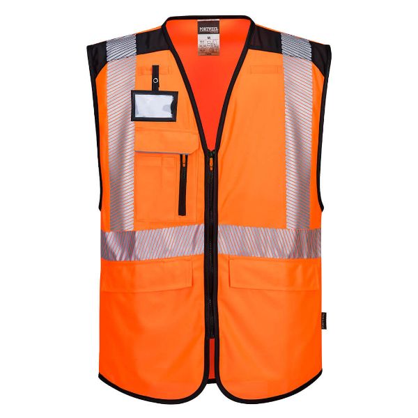Picture of PW3 Hi-Vis Tool Vest PW309 Orange/Black