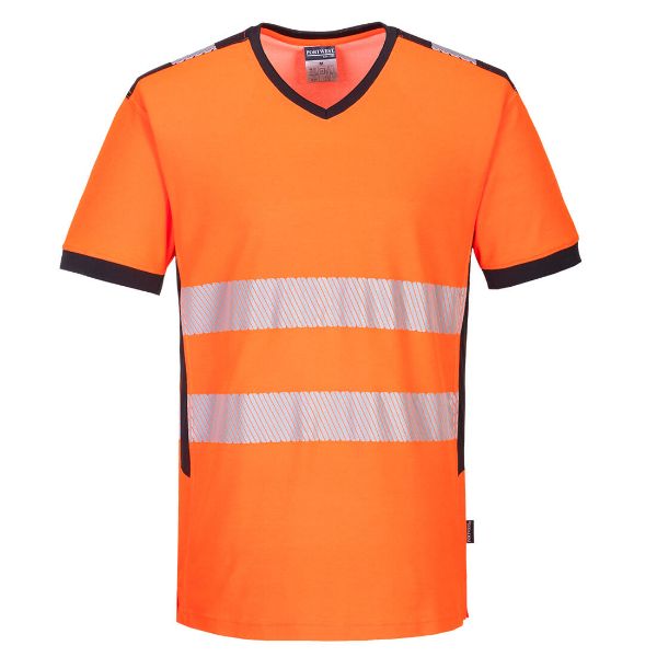 Picture of PW3 Hi-Vis T-Shirt S/S PW310 Orange/Black