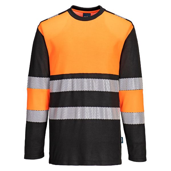 Picture of PW3 Hi-Vis T-Shirt S/S PW312 Orange/Black