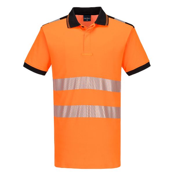 Picture of PW3 Hi-Vis Polo Shirt PW317 Orange/Black