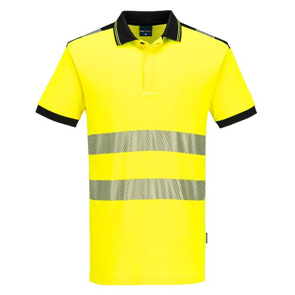 Picture of PW3 Hi-Vis Polo Shirt PW317 Yellow/Black
