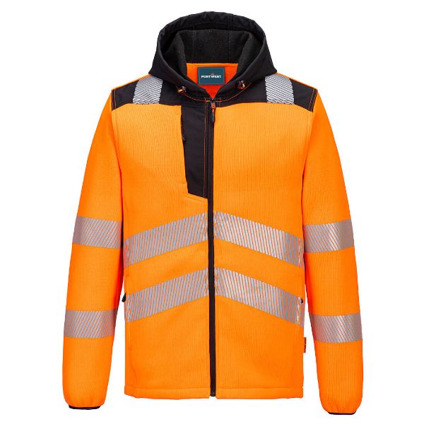 Picture of PW3 Hi-Vis Fleece Jacket PW335 Orange/Black