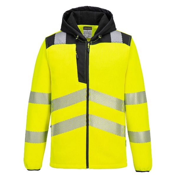 Picture of PW3 Hi-Vis Fleece Jacket PW335 Yellow/Black