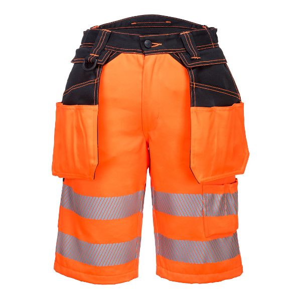 Picture of PW3 Hi-Vis Shorts PW343 Orange/Black