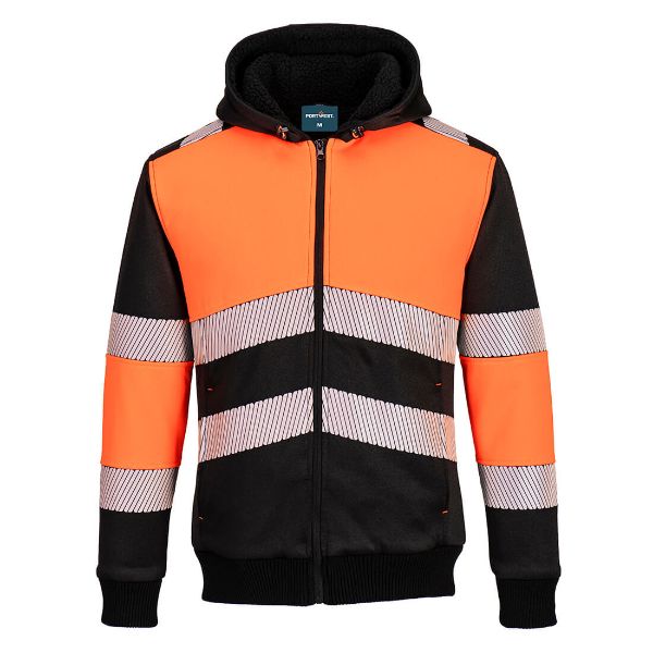 Picture of PW3 Hi-Vis Hoodie PW377 Orange/Black
