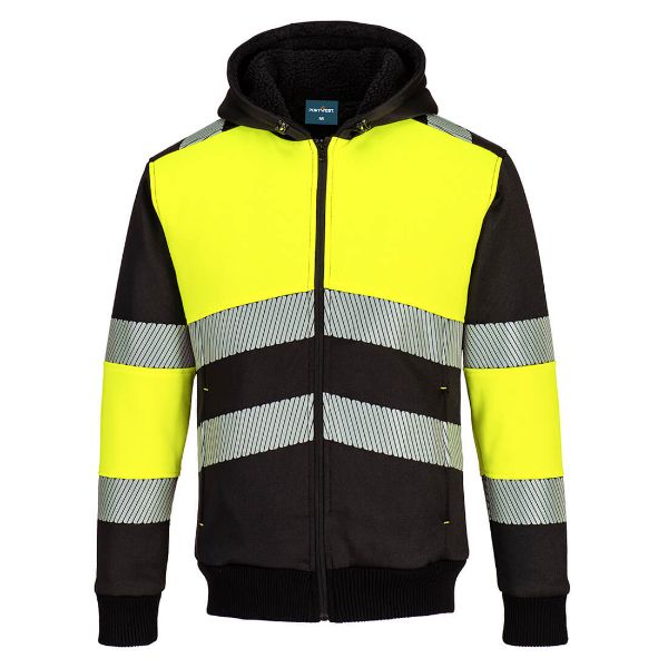 Picture of PW3 Hi-Vis Hoodie PW377 Yellow/Black