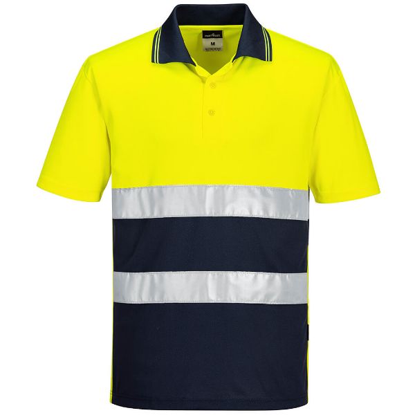 Picture of Hi-Vis Polo Shirt S/S S175 Yellow/Navy