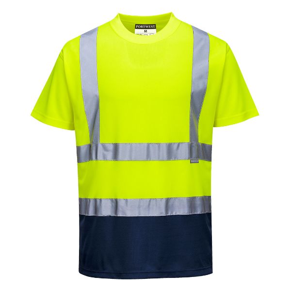 Picture of Hi-Vis Vest S378 Yellow/Navy