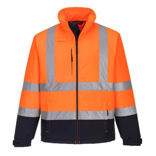 Picture of Hi-Vis Softshell Jacket S425 Orange/Navy