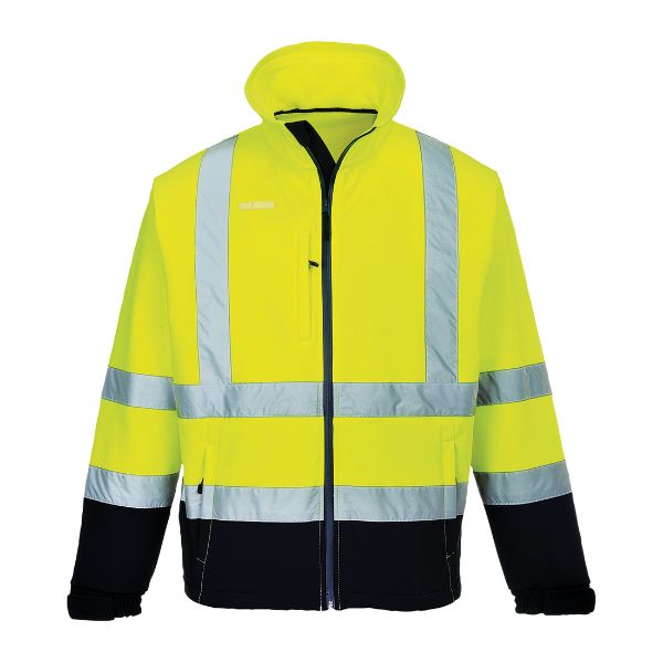 Picture of Hi-Vis Softshell Jacket S425 Yellow/Navy