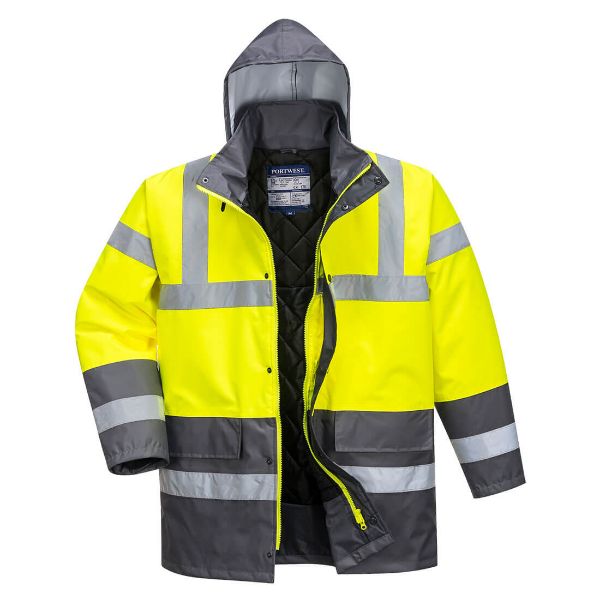 Picture of Hi-Vis Two Tone Insulated Jacket S466 Yellow/Grey