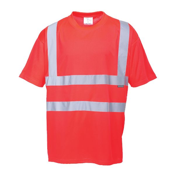Picture of Hi-Vis Two Tone Polo Shirt S/S S478 Red