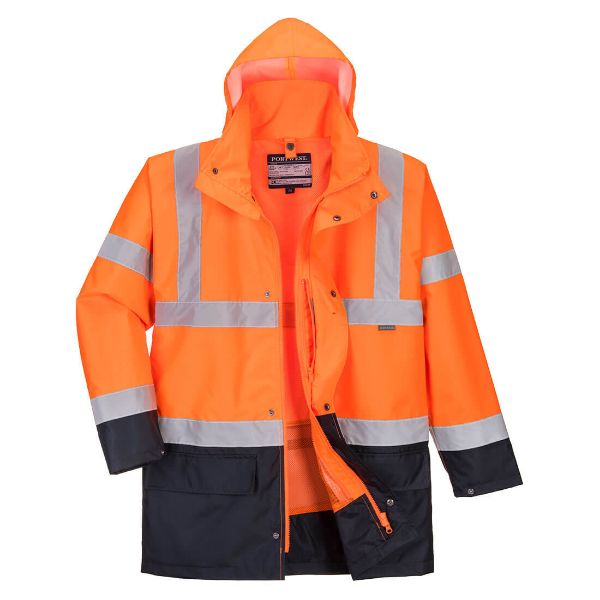Picture of Hi-Vis 5-in-1 Jacket S766 Orange/Navy