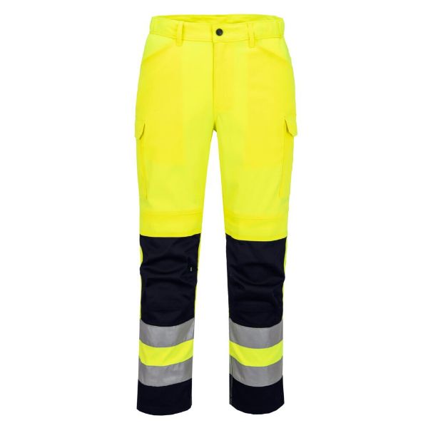 Picture of Hi-Vis Work Trouser T143 Yellow/Navy