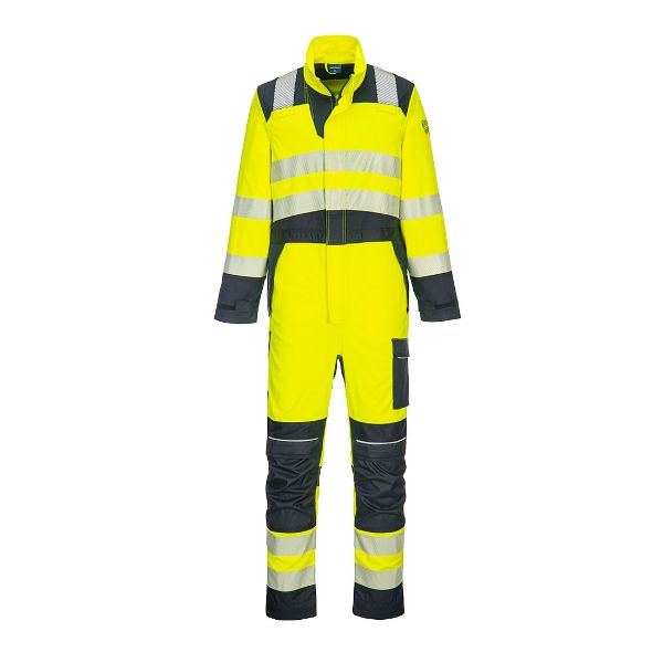 Picture of PW3 Modaflame Work Hi-Vis Multi-Norm FR Coverall Yellow/Navy FR507