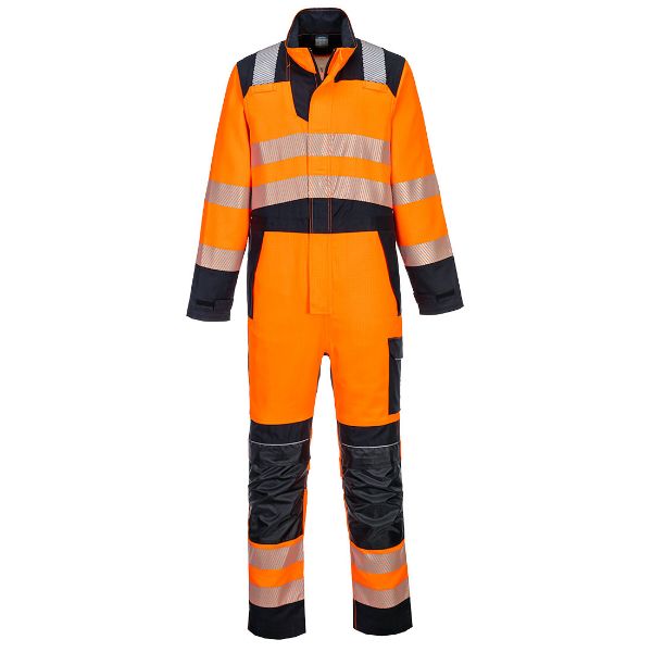 Picture of PW3 Modaflame Work HVO Multi-Norm FR Coverall Orange/Navy FR509