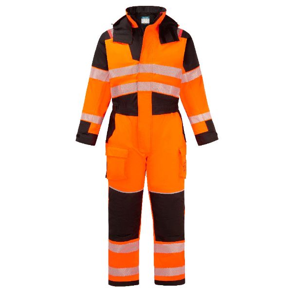 Picture of PW3 Modaflame Rain+ Hi-Vis Multi-Norm FR Winter Coverall Orange/Black FR516