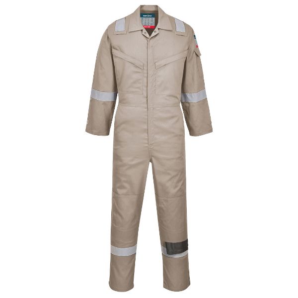 Picture of Bizflame Work Lightweight FR Coverall Khaki Regular FR21